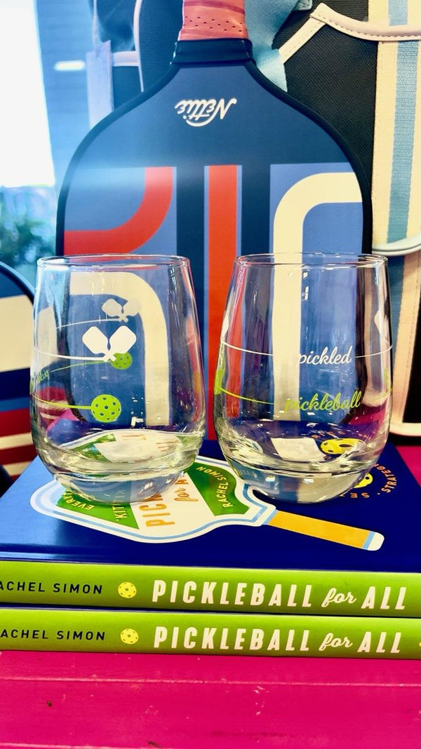 Funny Pickleball Gifts|Stemless Wine Glasses|Holiday Gifts for Her