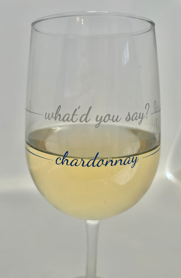 Chardonnay Glasses|Funny Gifts for Her|Funny Wine Glass - Pourtions Just  Right