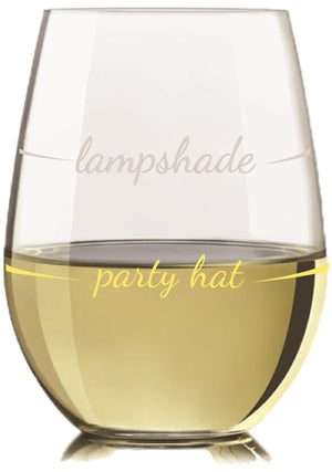"Lampshade" Stemless Wine Glass