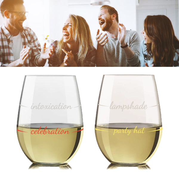 Stemless Wine Glass | Glass Tumbler | Great Gifts for Women! - Pourtions  Just Right