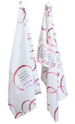 "Under the Table" Tea Towel - set of 2