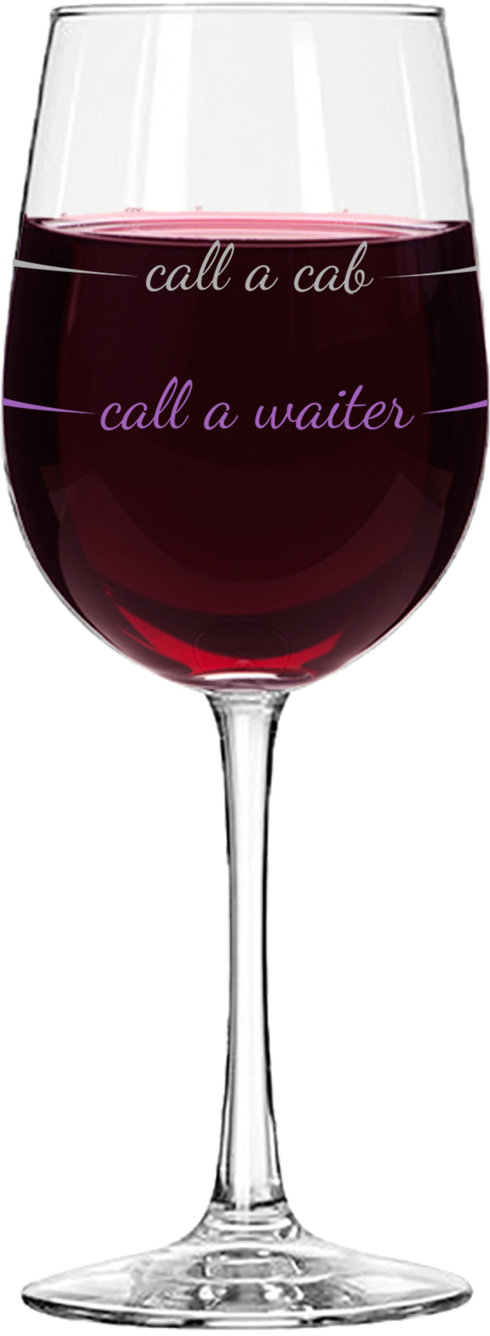 "Call a Cab" Stemmed Wine Glass
