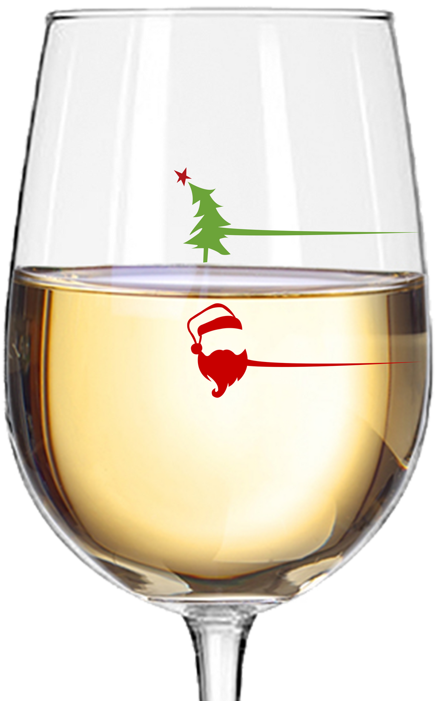 Stem Wine Glass | Santa / Grinch