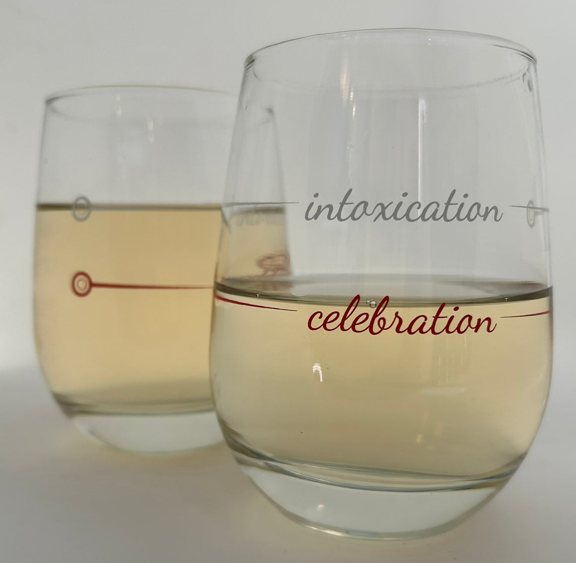 Stemless Wine Glass | Celebration / Intoxication Wine Glass