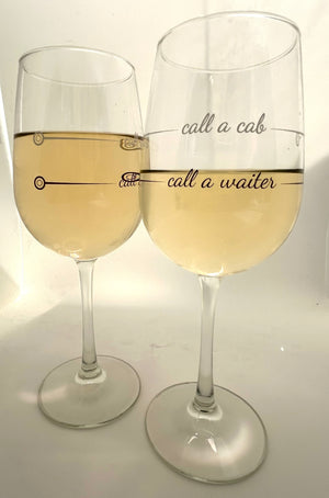 Stem Wine Glass | Call a Waiter / Call a Cab