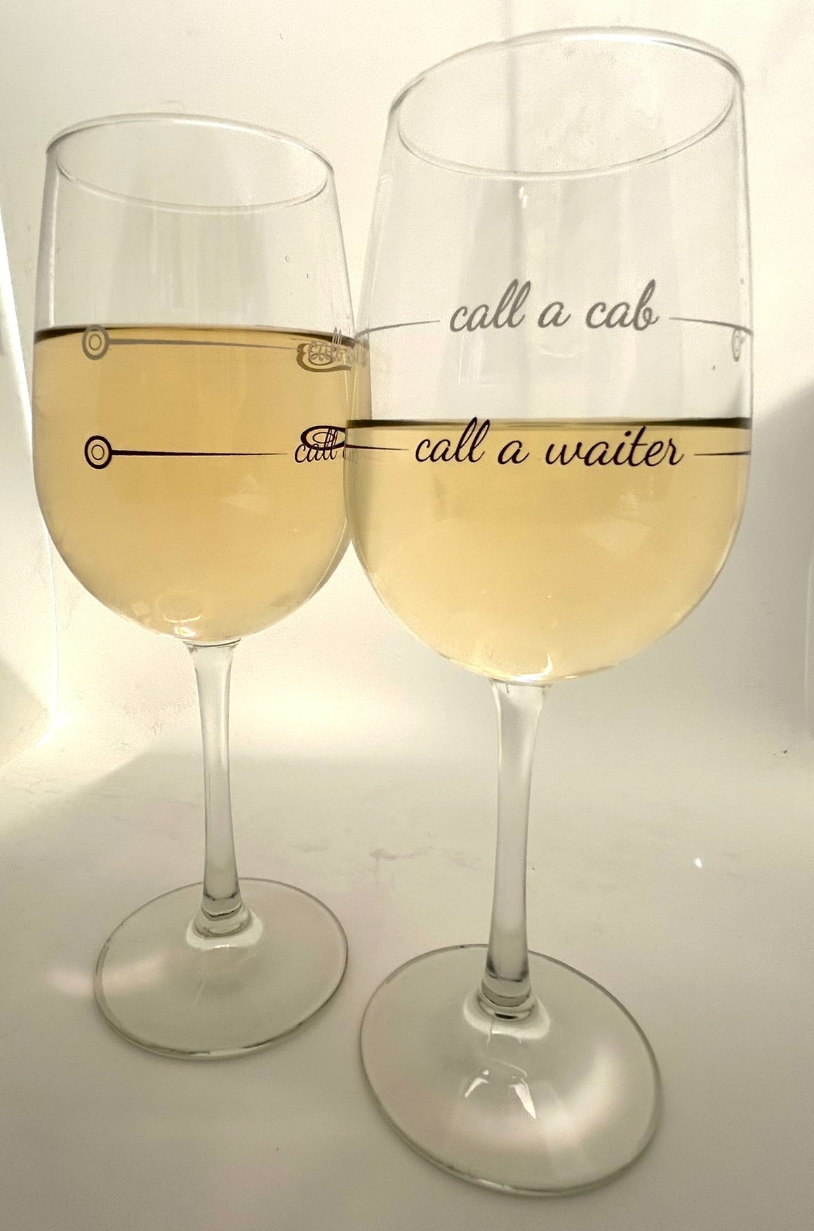 Stem Wine Glass | Call a Waiter / Call a Cab