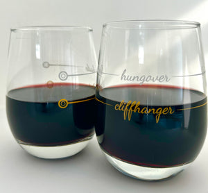 Stemless Wine Glass Set | Book Club Collection-Set of 2