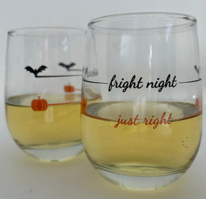 Stemless Wine Glass | Just Right / Fright Night