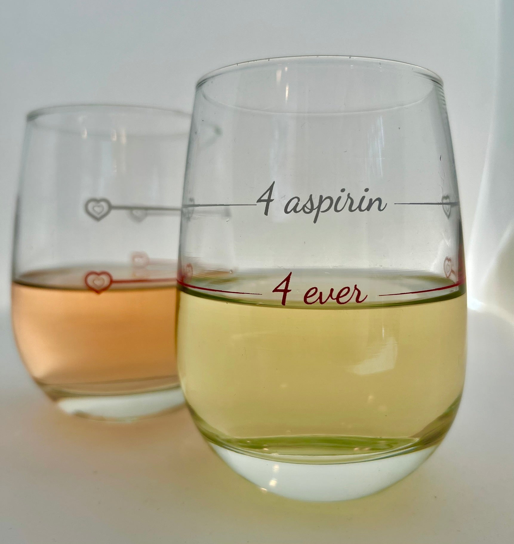 Stemless Wine Glass | 4 Ever / 4 Aspirin