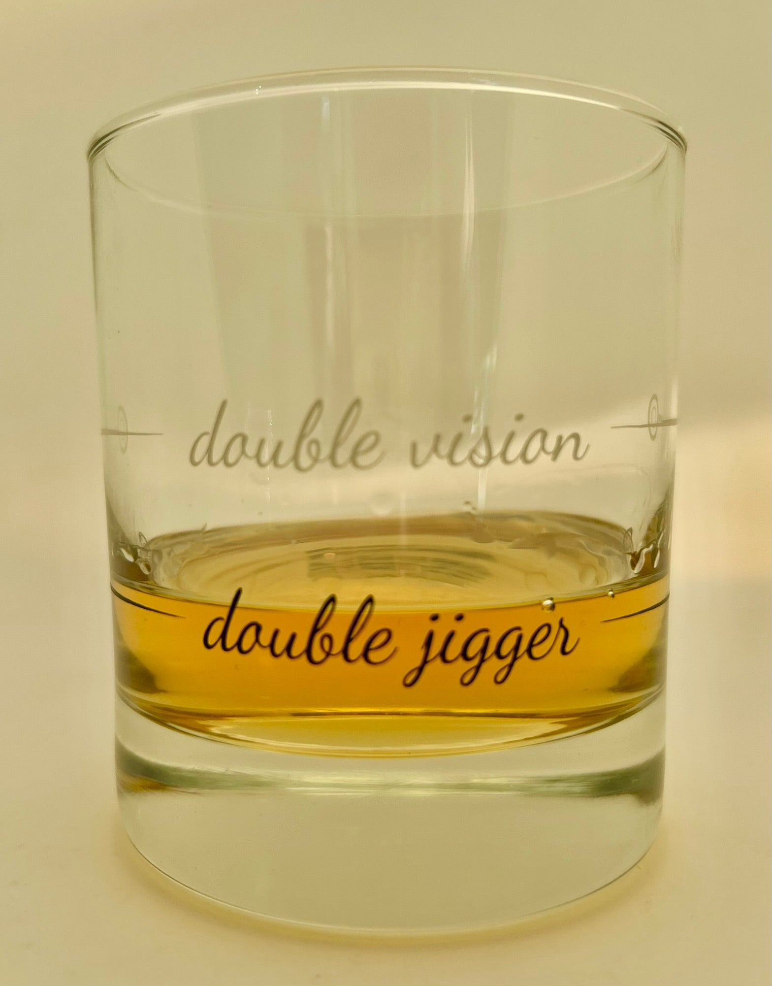 Whiskey Bourbon Glass | Double Jigger / Double Vision