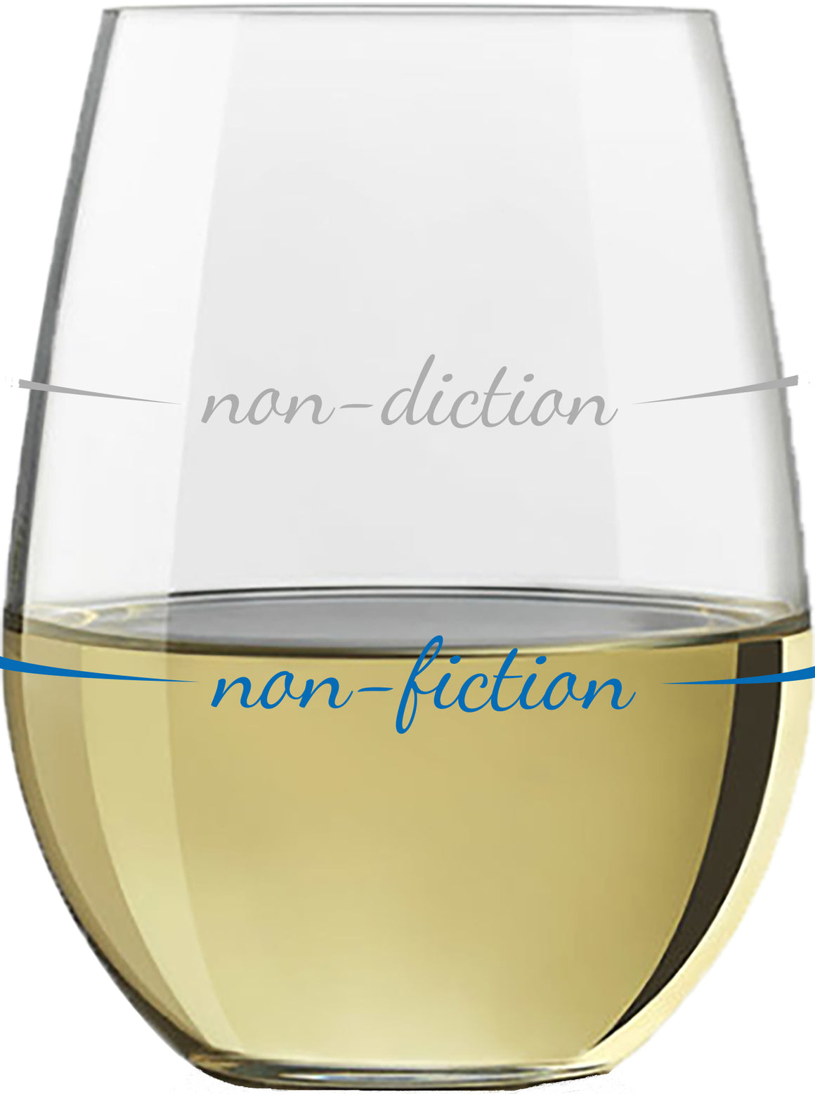 "Non-Diction" Stemless Wine Glass