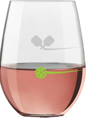 "Pickled" Stemless Wine Glass