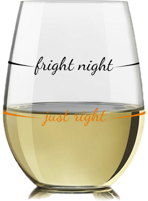 "Fright Night" Stemless Wine Glass
