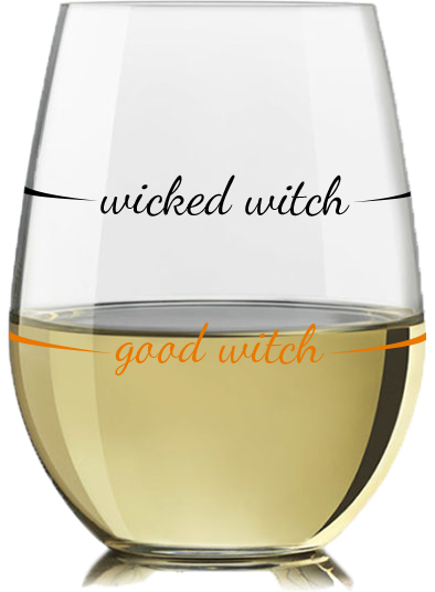 Stemless Wine Glass | Good Witch / Wicked Witch