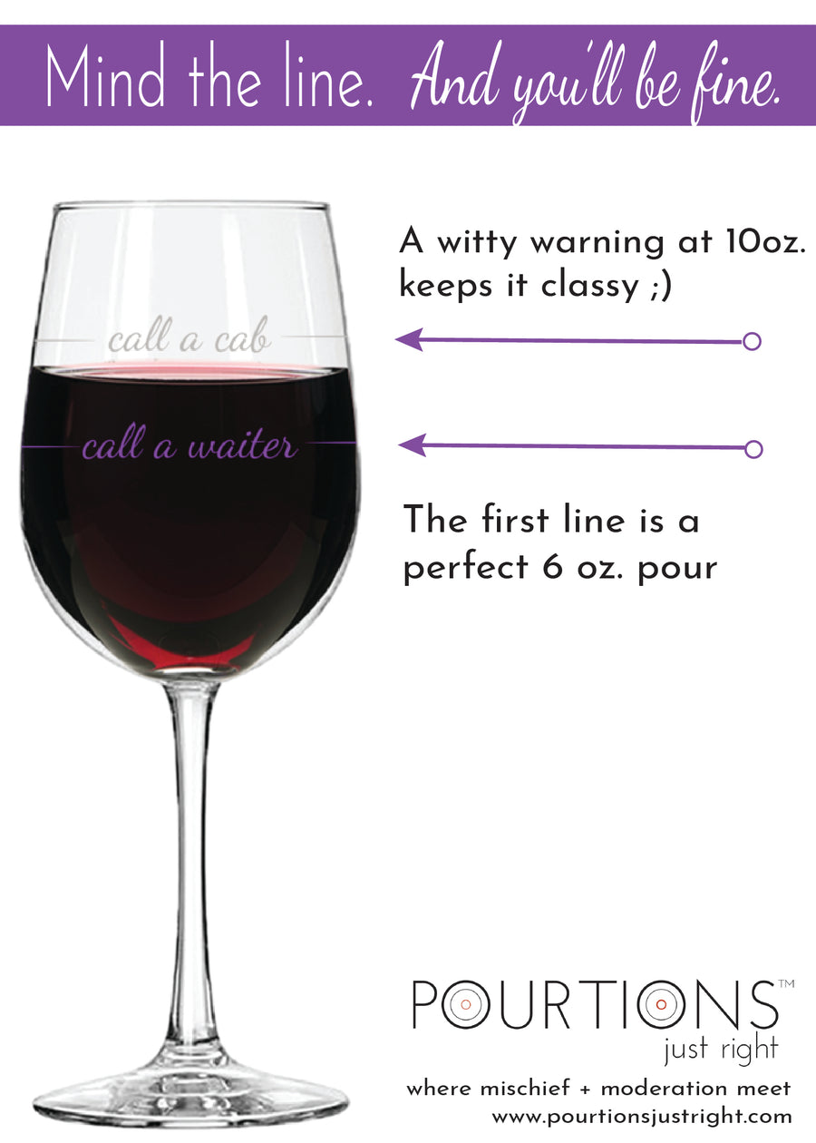 Stem Wine Glass | Call a Waiter / Call a Cab